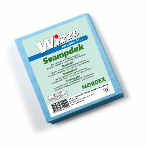 Wizzo Svampduk Medium Blå 10-pack