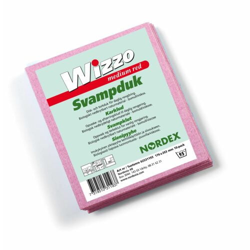 Wizzo Svampduk Röd 10-pack